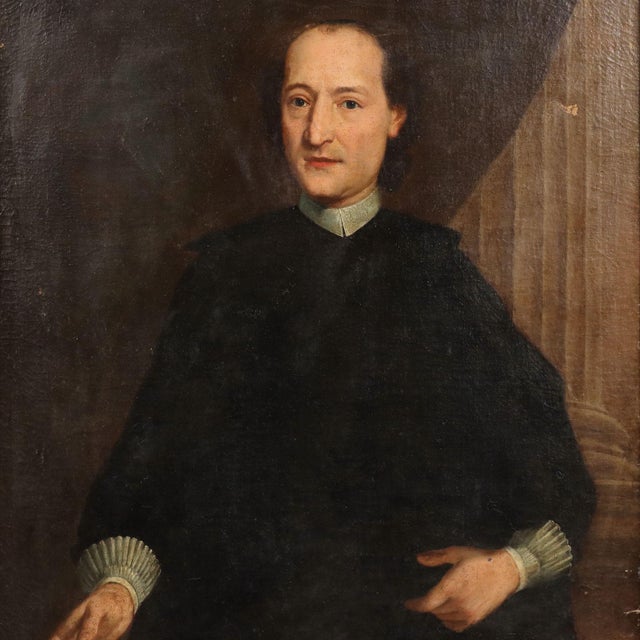 Italian School Artist, Portrait of a Prelate, Late 18th Century, Oil Painting on Canvas, Framed For Sale - Image 3 of 13