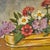 Pompoli, Bouquet of Vibrant Flowers, 1983, Painting For Sale - Image 3 of 7