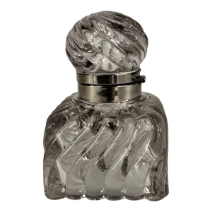 Antique American Crystal Inkwell C.1840