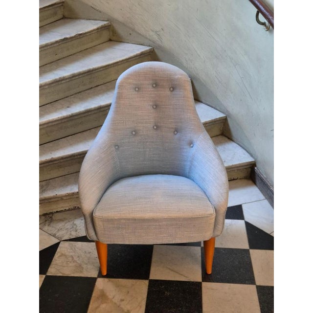 Scandinavian Modern Lilla Eva Armchair by Kerstin Hörlin-Holmquist for Nordiska Kompaniet For Sale - Image 3 of 15