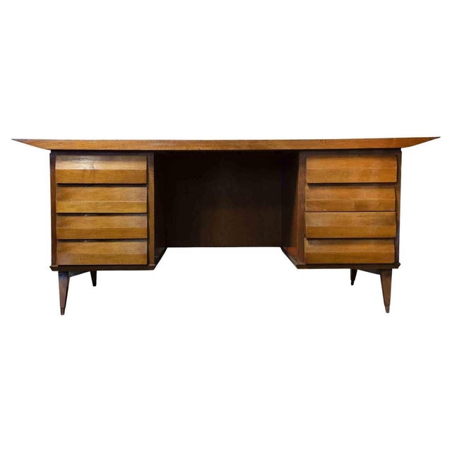 Mid-Century Wood Desk by Melchiorre Bega, Italy, 1950s For Sale - Image 6 of 6