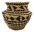 Woven Tribal Basket Vase in Brown and Black For Sale