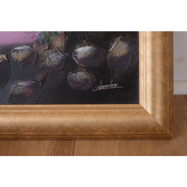 Japanese Mid Century Japanese Landscape Mount Fuji With Fishermen Painting For Sale - Image 3 of 12