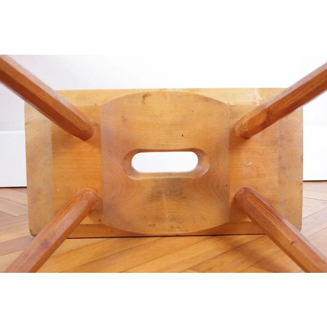 Vintage Czech Rustic Stool, 1940s For Sale - Image 9 of 16