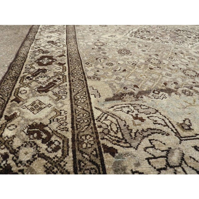 Rustic Galerie Shabab Collection Mid-20th Century Handmade Persian Malayer Accent Rug For Sale - Image 3 of 7