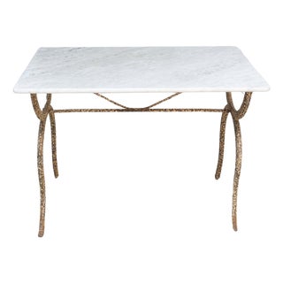 19th Century French Marble Top Bistro Table For Sale