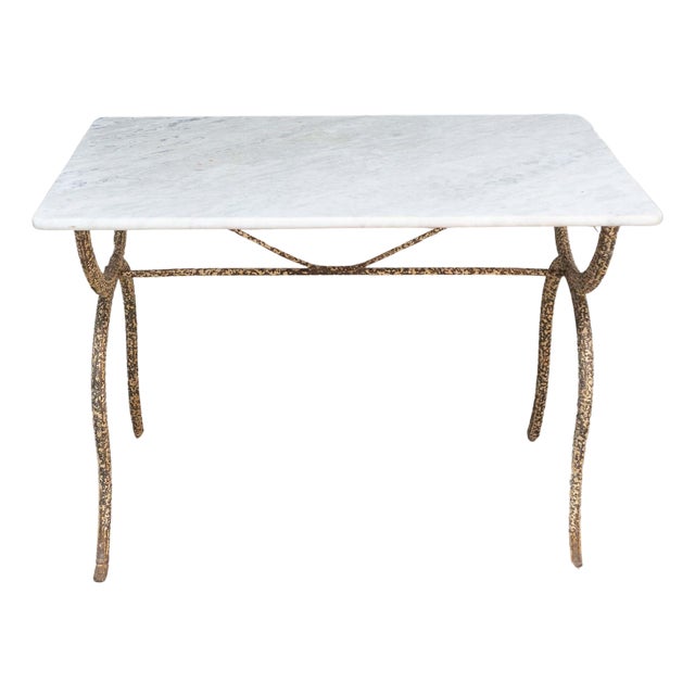 19th Century French Marble Top Bistro Table For Sale