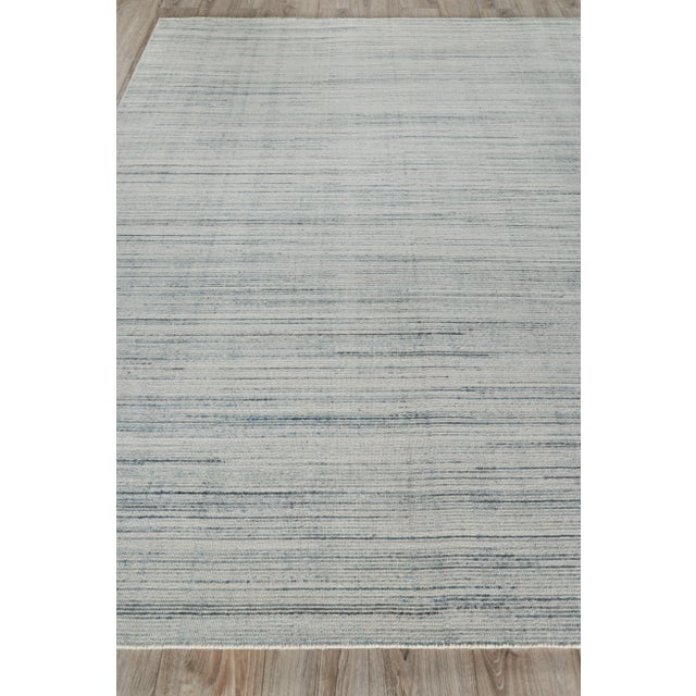 Transitional Exquisite Rugs Carmen Handmade PET Yarn Blue Rug-14'X18' For Sale - Image 3 of 8