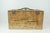 Rustic Antique Wooden Tool Chest With Leather Handle and Turquoise Paint For Sale - Image 3 of 11