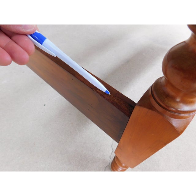 Antique Jenny Lind Style Spindle Tall Poster Cherry Full Size Bed For Sale - Image 12 of 14