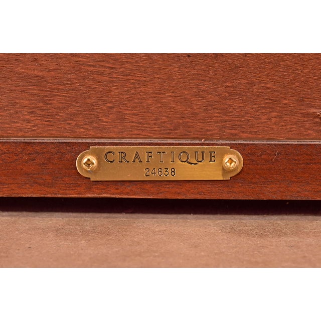 Georgian Carved Mahogany Lighted Bookcase or Display Cabinet by Craftique For Sale - Image 14 of 15