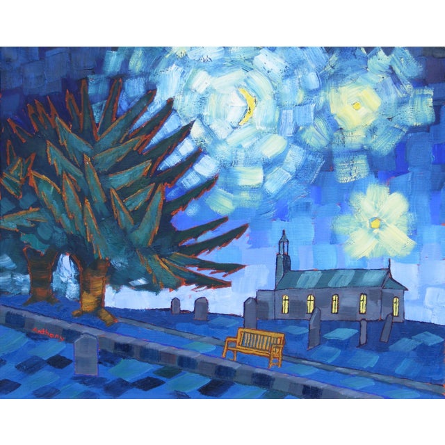 2010s Anthony D Padgett, Starry Night after Vincent Van Gogh Saint Remy 1889 by Emerging British Artist, 2017 For Sale - Image 5 of 5