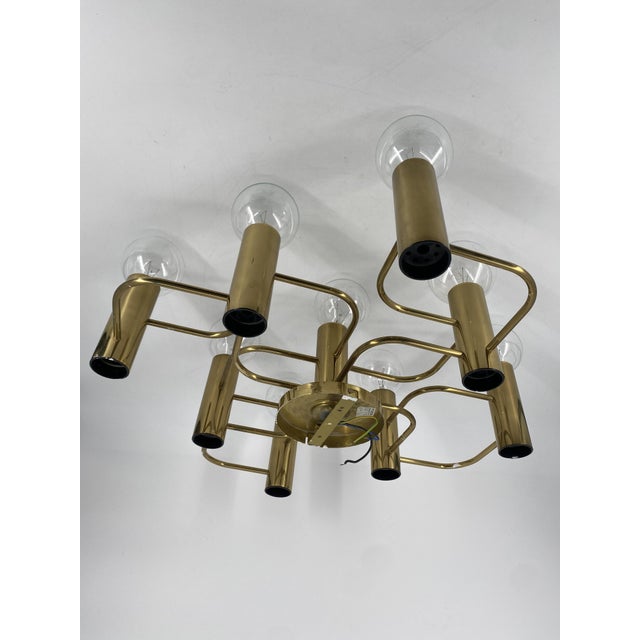 9-Light Ceiling Lamp by Gaetano Sciolari for Leola, Germany, 1980s For Sale - Image 16 of 18