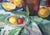 1940s Luise Kornsand, Still Life with Fruits and Bottles, 1942, Oil Painting on Canvas, Framed For Sale - Image 5 of 11