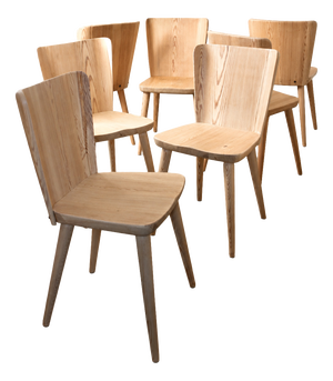 Swedish Pine Modell 510 Dining Chairs by Göran Malmvall for Svensk Fur, Sweden, 1950s, Set of 7