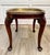 Mid 20th Century Mid-Century Queen Anne Style Mahogany Side Table With Engraved Brass Tray For Sale - Image 5 of 18