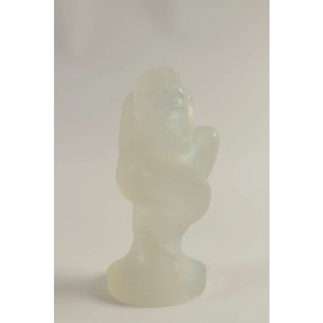 Art Deco French Opalescent Glass Mermaid Car Mascot Sculpture by René Lalique, 1920s For Sale - Image 3 of 7