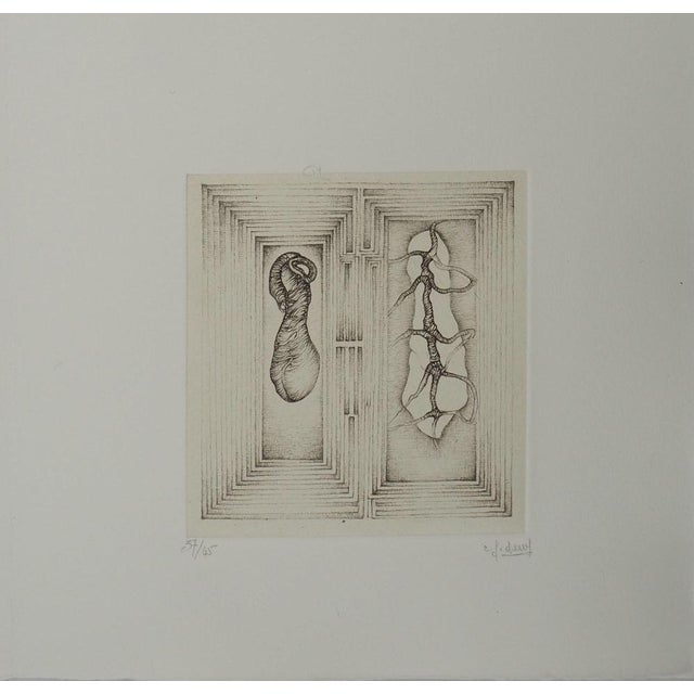 Fred Deux, Double Games, Original Engraving For Sale - Image 6 of 6