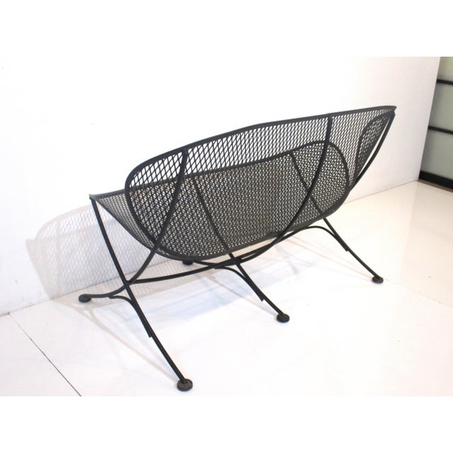 Mid 20th Century Maurizio Tempestini Salterini Styled Orange Slice Loveseat For Sale - Image 9 of 11