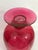 Red Etched Glass Candle Hurricane For Sale In Charlotte - Image 6 of 8