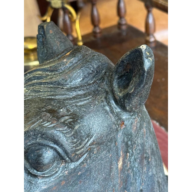 19th Century Wooden Horse Head Trade Sign For Sale - Image 10 of 18