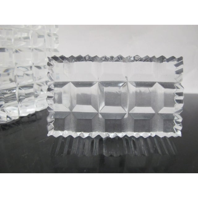 Heavy Cut Starburst Crystal Glass Geometric Liquor Spirits Decanter For Sale - Image 9 of 11