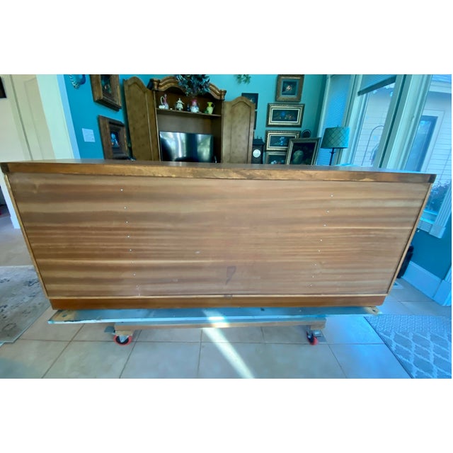 Vintage Credenza Chinese Chippendale Over Grasscloth For Sale - Image 11 of 11