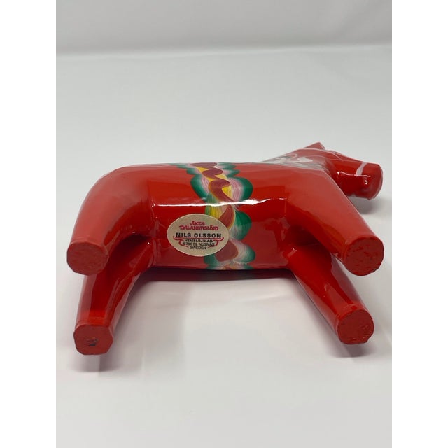 Wood Swedish Dala Horses, Nils Olsson, 1960s, Set of 2 For Sale - Image 7 of 12