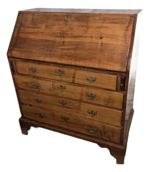 18th Century American Slant-Front Secretary Desk With Interior Drawers