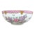 Large Vintage Chinese Famille Rose Pink Floral Hand-Painted Porcelain Bowl For Sale