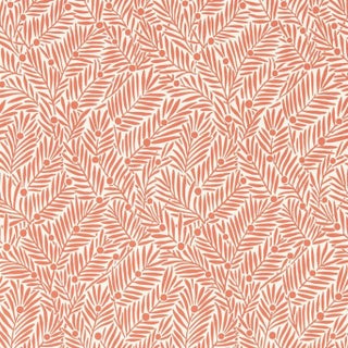 Morris & Co Yew & Aril Wallpaper in Watermelon For Sale