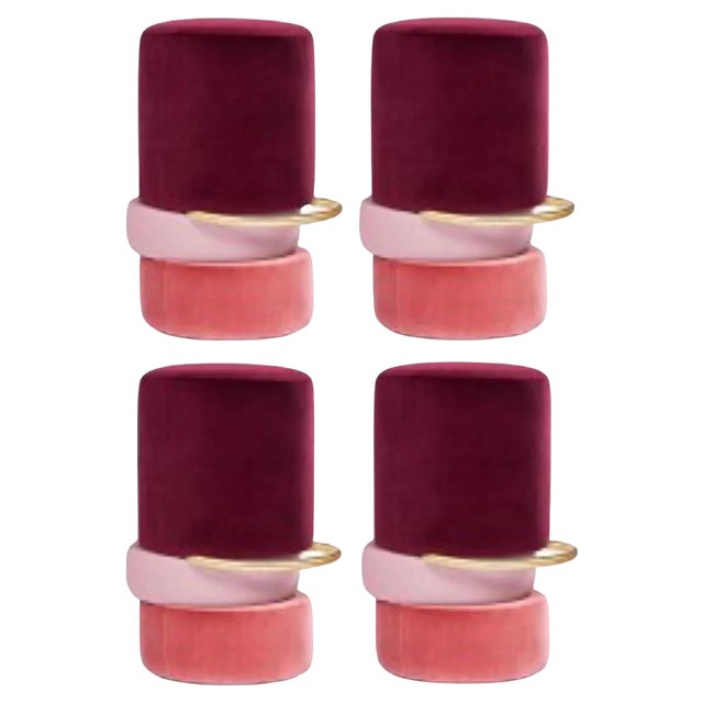 Lipstick Bar Stools by Royal Stranger, Set of 4 For Sale