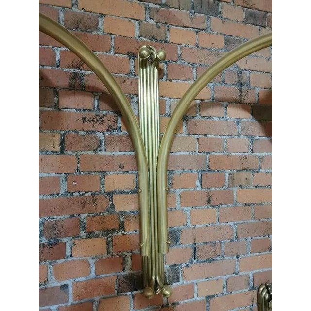 Metal Mid-Century Sconce in Metal & Milk Glass For Sale - Image 7 of 13