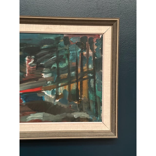 Olle Zetterqvist, Abstract Landscape, 1960, Oil on Canvas, Framed For Sale - Image 4 of 15