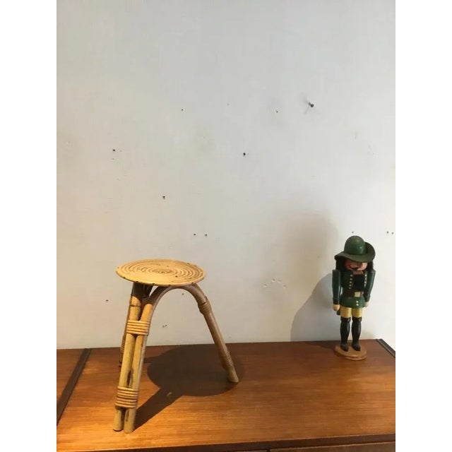 Rattan Stool, 1950s, in Flawless conditions. Designed 1950 to 1959