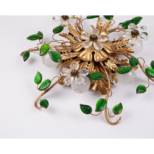 Flush Mount attributed to Maison Baguès, 1940s For Sale - Image 3 of 8