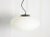 Black Italian White Opaline Glass Pendant Lamp from Stilnovo, 1960s For Sale - Image 8 of 9