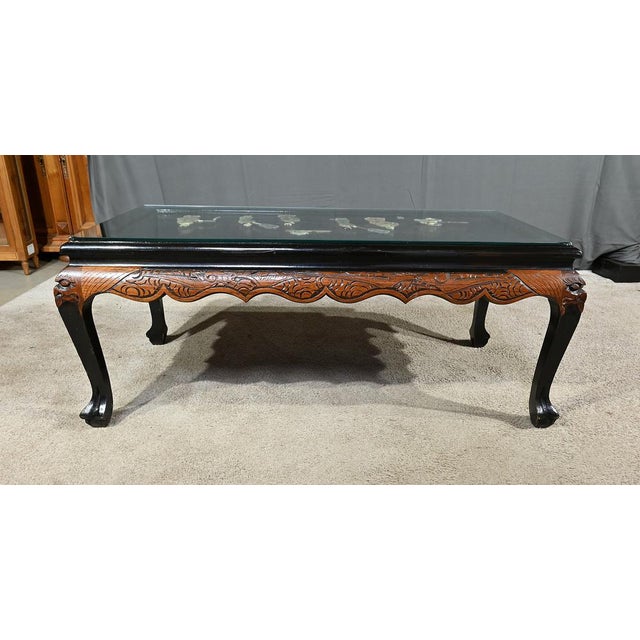 Lacquered Wood Living Room Table, Chna, 1950s For Sale - Image 18 of 18