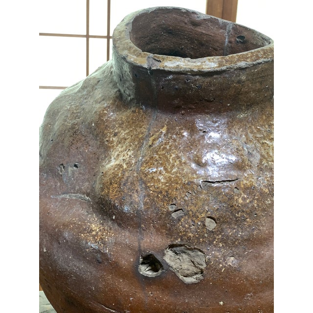 Ceramic Antique Japanese Storage Jar For Sale - Image 7 of 8