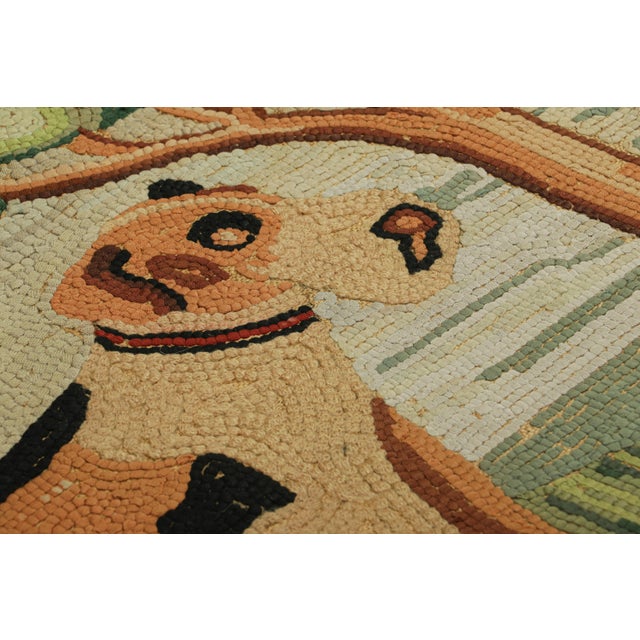 Handmade in wool and originating circa 1920-1930, this 2x3 rug is a rare and exciting new curation in Rug & Kilim’s...