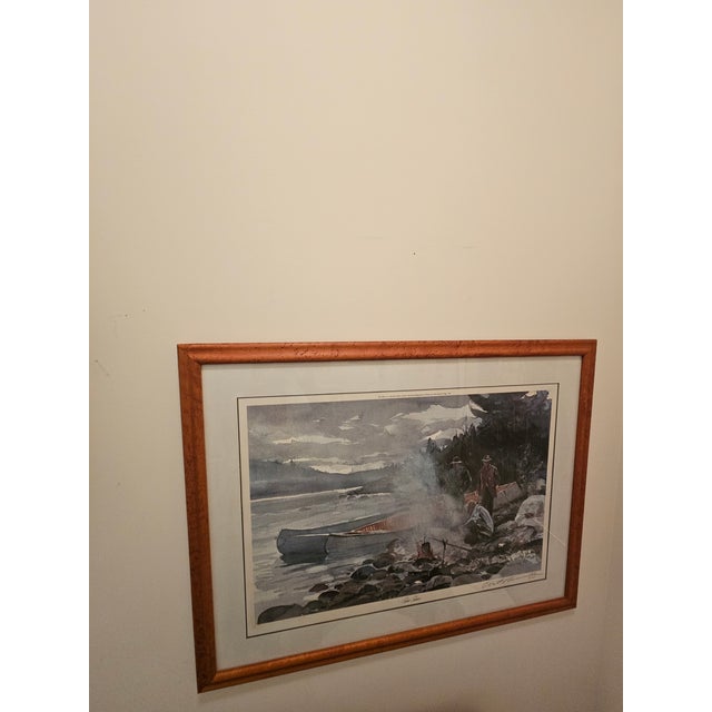 Large Signed Chet Reneson 1977 Water Color Print Titled "Tea Time" 166/400, Framed For Sale - Image 4 of 9