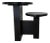 Noir Company Modern Two-Tier Black Wood Side Table For Sale