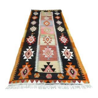Anatolian Turkish Kilim Rug-4′2″ × 10′5″ For Sale