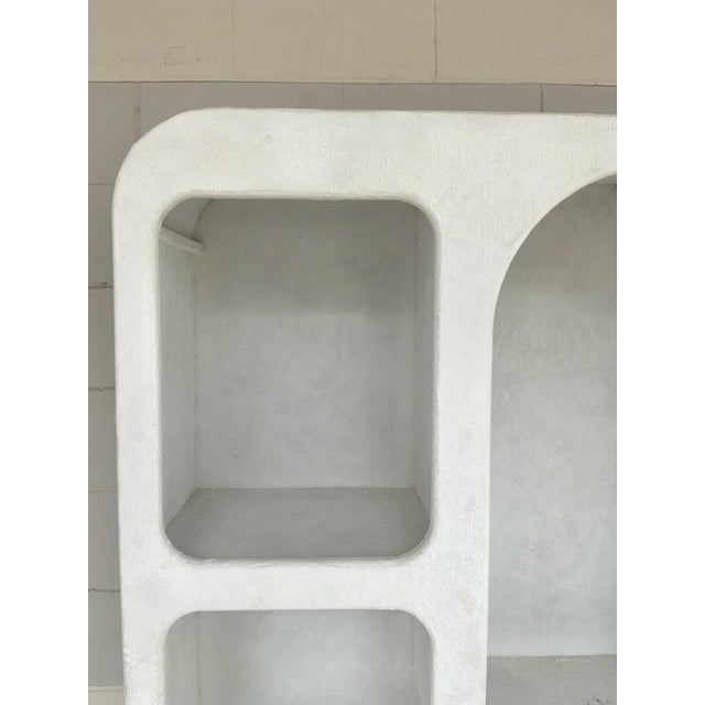 2020s Modern Textured White Bookcase For Sale - Image 5 of 6