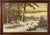 Winter Snow Scene with Pheasants with Golden Sky by 20th Century German Artist 1998 For Sale