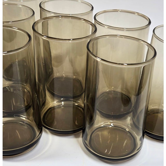 Glass Tawny Mid-Century Tumblers- Set of 8 For Sale - Image 7 of 12