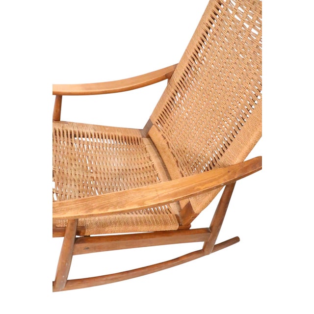 Mid Century Rope Rocker After Wegner For Sale - Image 11 of 12