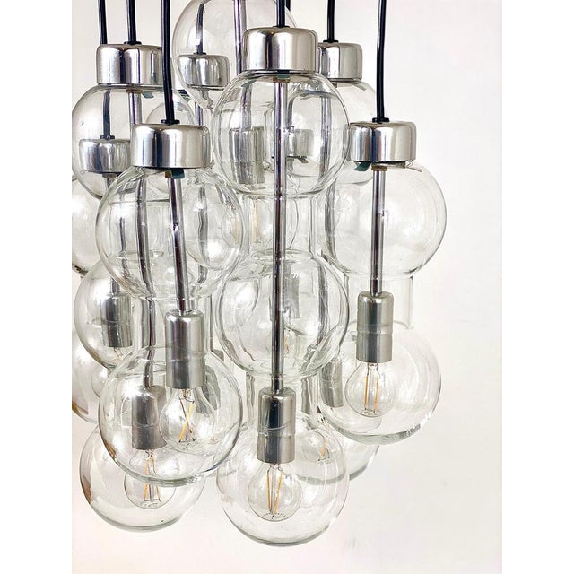 German Space Age Hourglass Chandelier, 1960s For Sale - Image 9 of 18