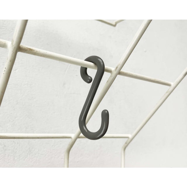 Mid-Century Modern German Minimalist White String Coat Rack, 1960s For Sale - Image 9 of 18