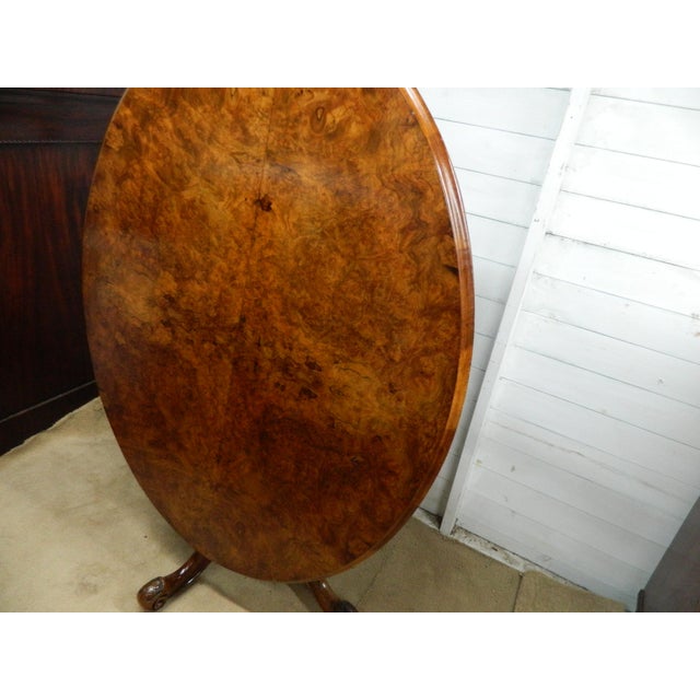 Victorian Walnut Tilt Top Table, 1866 For Sale - Image 17 of 18